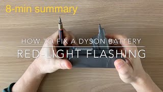 How to fix or repair a Dyson V6 battery with redlight flashing: BMS replacement (with subtitles)