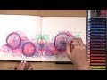 Art Journal Technique: Page Smooshing with Inktense Blocks | Mixed Media Art Journal With Me