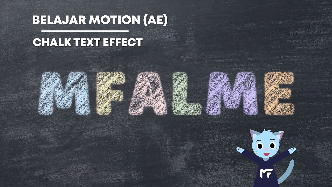 Chalk Text Effect Tutorial | Belajar Motion After Effects - YouTube