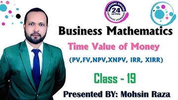 MTH302 Short Lecture - 19 | VU Short Lecture | Time Value of Money in (Urdu / Hindi)
