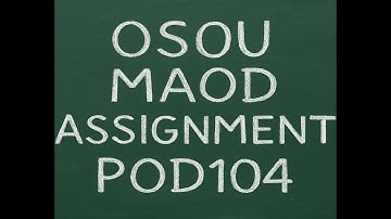 OSOU MA assignment 1 answer of  POD104