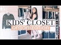 KID'S CLOSET CLEANOUT! How I Organize My Kids' Clothing + TOYS! | Non- Konmari Method