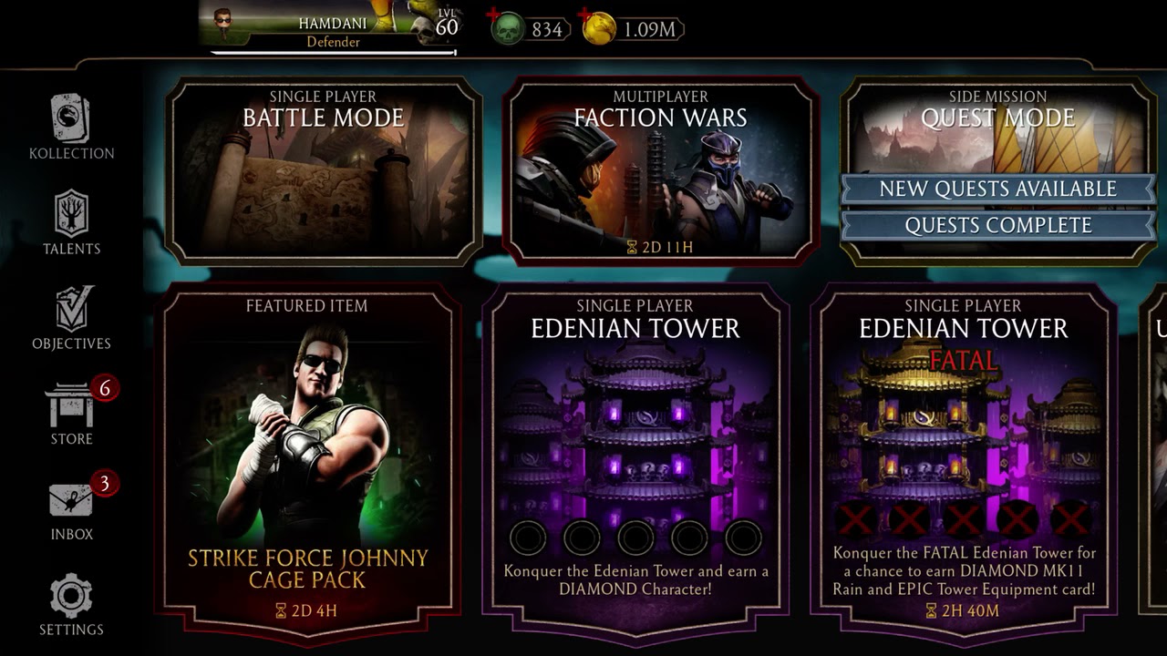 MORTAL KOMBAT FATAL EDENIAN TOWER BATTLE 188 COMPLETED 3RD TIME