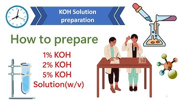 How to prepare 1%, 2%, 5% KOH solution | KOH percent solution preparation