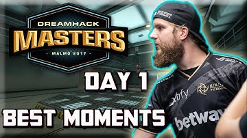 1.6 f0rest IS BACK! DreamHack Masters Malmö 2017 Day 1 Highlights (Best Moments, Clutches)