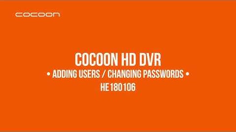 HE180106 4CH DVR Tutorial - Adding a New User and Changing Password