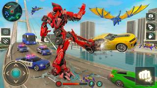 Dragon Robot Car Transformer Games 3D Fighter in City New| Android Gameplay screenshot 3