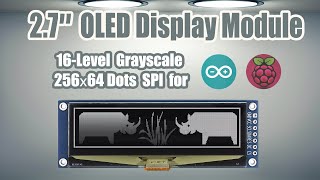 SPI White 2.7 inch OLED Display Module 256x64 Arduino,Raspberry Pi