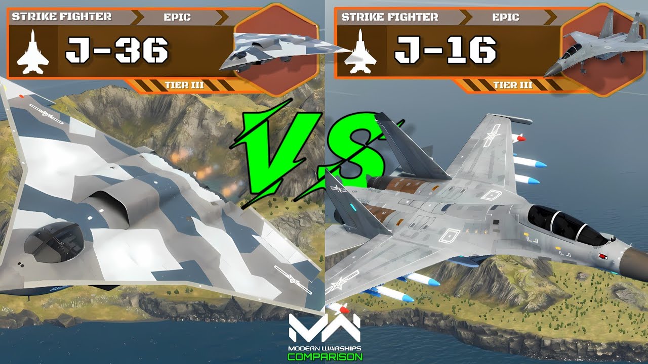 J-36 VS J-16 | Strike Fighter Comparison | Modern Warships