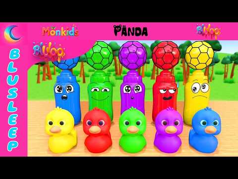Color Baby Bottle Song | 5 Little Ducks Nursery Rhymes | BluSleep Nursery Rhymes & Kids Songs