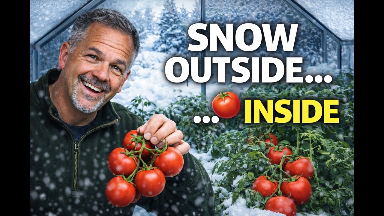 Harvesting Tomatoes in Winter?! Inside My Greenhouse 🍅❄️