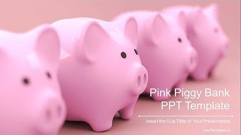 Pink Piggy Bank PowerPoint Template | Personal Finance | wowTemplates | SlidesGeek