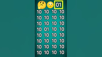 Find out 01 ? || #shorts #shortsfeed #braintest #quiz #puzzle #findtheoddnumber #viralshorts