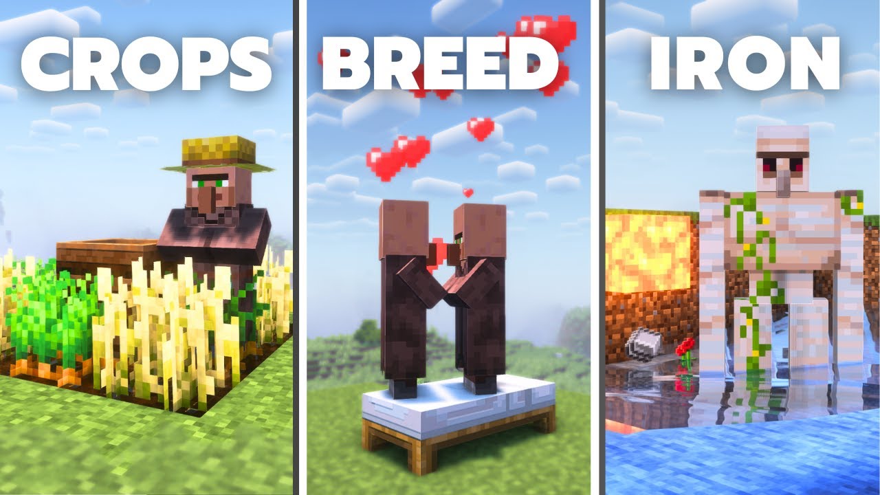 3 STARTER FARMS with VILLAGERS in Minecraft 1.21/26.1+!