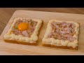 CHEESE EGG BACON TOAST, bữa sáng thật dễ dàng với món bánh này