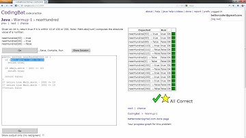 CodingBat - Java Warmup-1 Solution - nearHundred