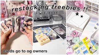 ★ 💿 restocking kpop freebies || tiktok compilation 💭