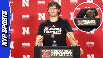 Nebraska punter Archie Wilson reduced to TEARS during press conference