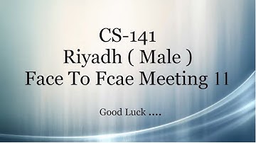 CS141 Week 11 F2F. Dr.Ali Mahdi - CH15 (Part 3 )