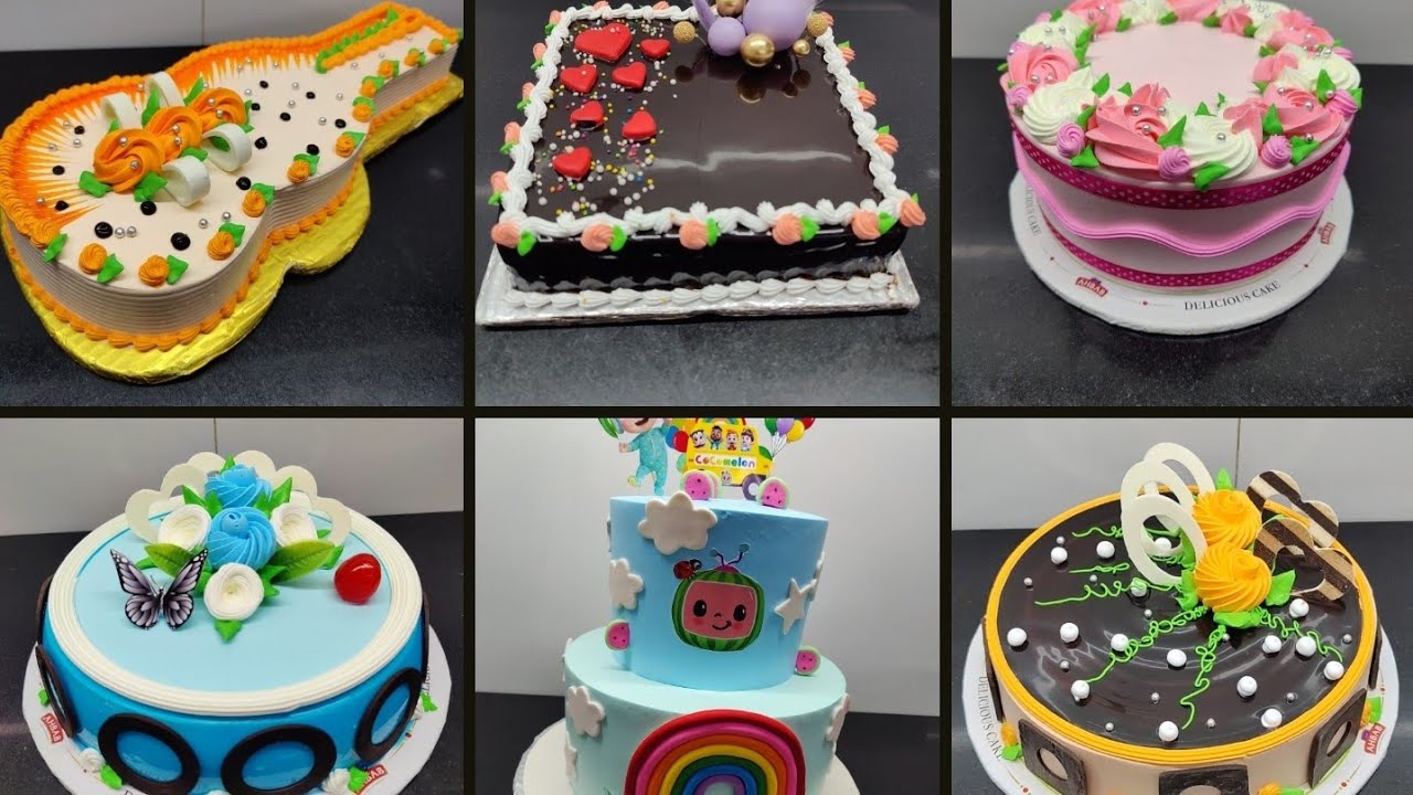 Happy birthday cake new design guitar cake square cake cocomelon cake