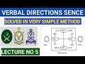 Verbal Directions Sence Question Solved In Very Simple Method #afnsinitialtest