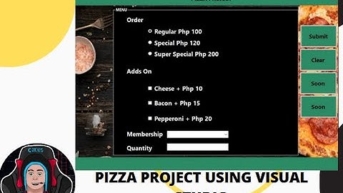 PIZZA PROJECT USING VISUAL BASIC STUDIO | Codes Tutorious