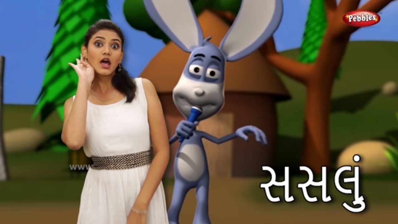 Rabbit Song For Babies Gujarati Rhymes For Children With Actions
