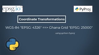 Transform Coordinates between Different Reference Systems using Python Pyproj Library #EPSG #WGS84