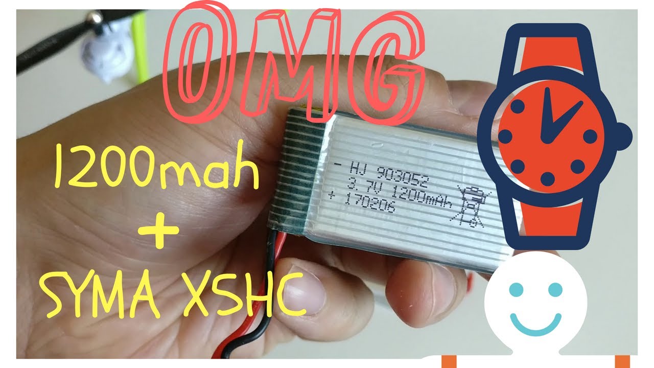 Get AMAZING long flight times 1200 mah battery for Syma X5HC and X5HW