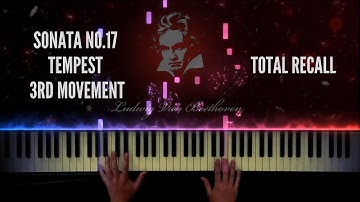 Sonata No. 17 Tempest 3rd Movement - Beethoven | Total Recall Piano Scene - Synthesia Piano Tutorial
