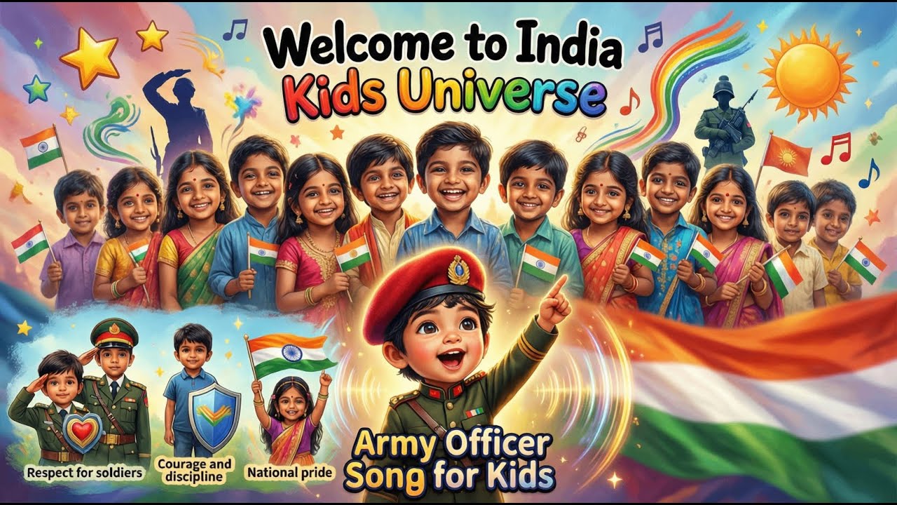 🪖 Army Officer Song for Kids | Brave Soldiers of Our Nation | India Kids Universe