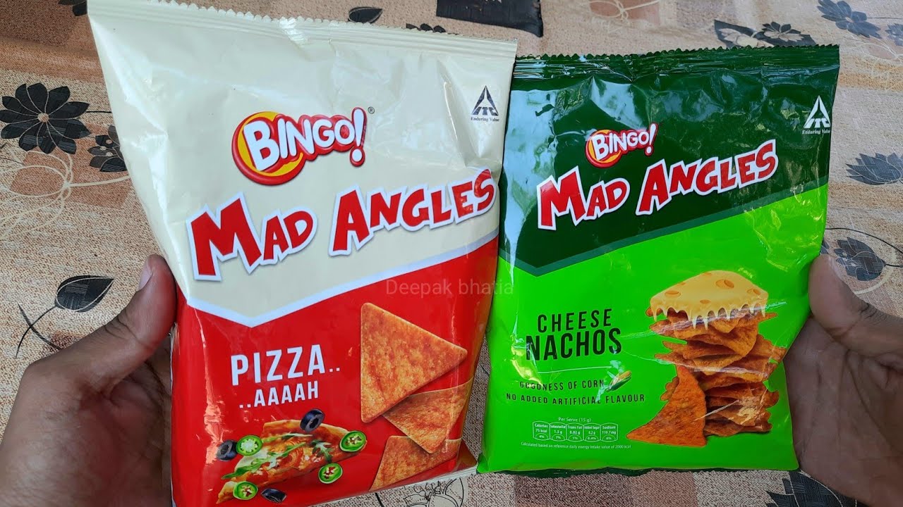Bingo mad angles pizza and cheese flavour YouTube