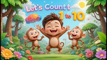 Monkey Counting Song | Learn Numbers with Playful Monkeys for Kids