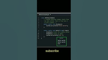 simple Java program calling a method #code #java #programming #developers #website #shortsvideo