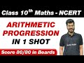 ARITHMETIC PROGRESSION in One Shot - Class 10th Board Exam