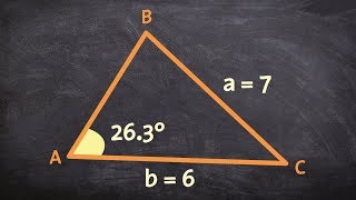 How to find the missing parts of a triangle SSA with one solution Law of Sines