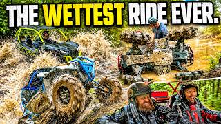 Hitting Outhouse Trail in Torrential Rain Was Insane! | 40 SXS & ATVs | Adrenaline Junkie Jamboree