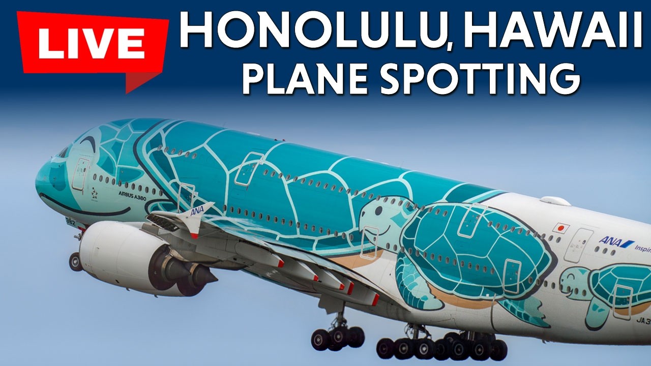 Arrivals and Departures at HNL/PHNL Honolulu Hawaii - Live Planespotting 3-9-2026