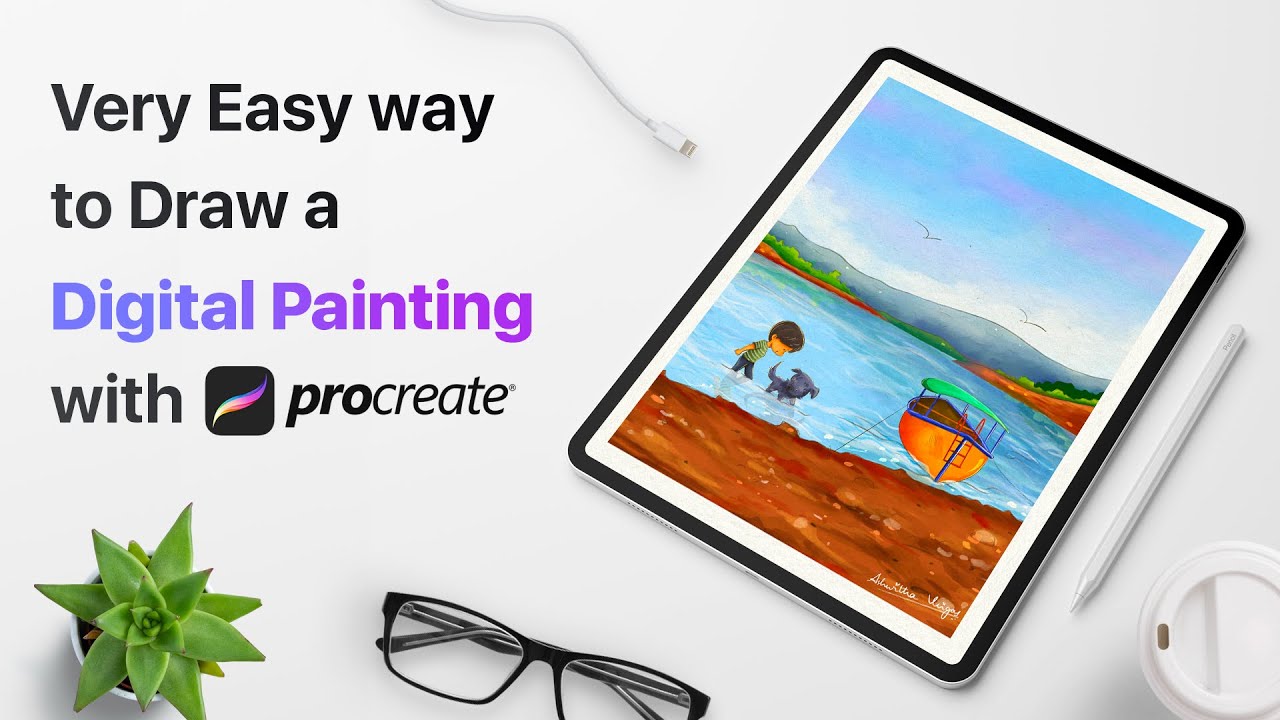 How to draw a digital painting with Procreate • Easy Stepbystep