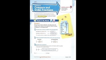 Chapter 8: Lesson 6 - Compare and Order Fractions