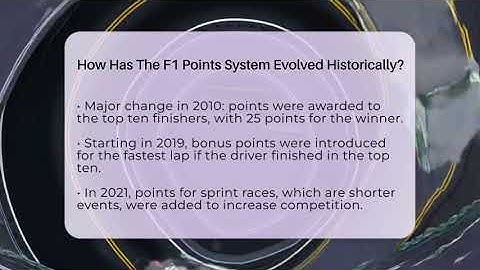How Has The F1 Points System Evolved Historically? - Pole Position Experts