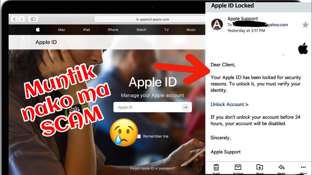 APPLE ID LOCKED SCAM EMAIL Apple Email Phishing Scam 2020 YouTube