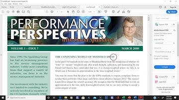 modified dietz method