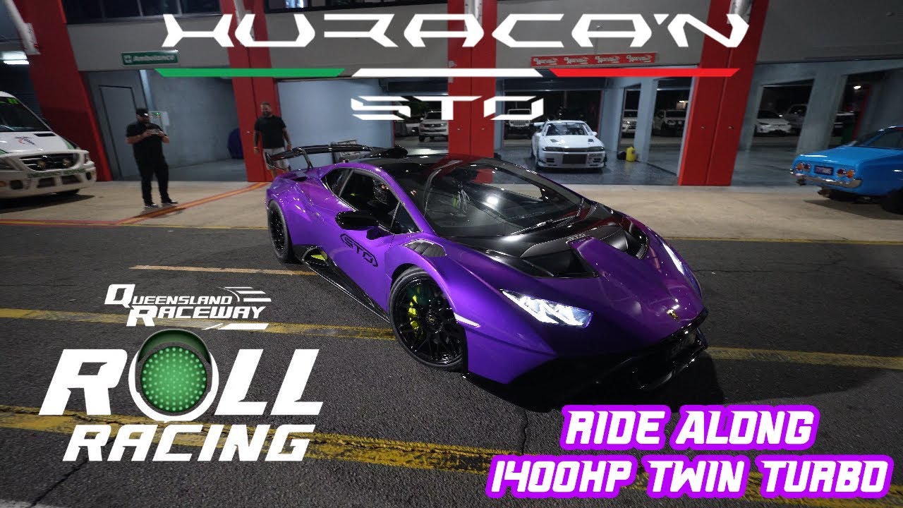 ROLL RACING BRISBANE TEST N TUNE WITH A 1400HP TWIN TURBO STO LAMBO ...