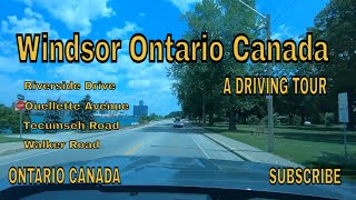 Windsor Ontario Canada Driving Tour ( Riverside Drive)