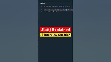 #39 JavaScript Interview Question | flat() Method Explained in JavaScript | #shorts #javascript