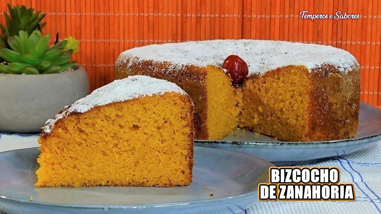 EL CLÁSICO BIZCOCHO DE ZANAHORIA MUY FÁCIL DELICIOSO Y SIN COMPLICACIONES