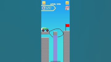 Draw bridge puzzle game level 1316 #gaming #drawing #Shorts