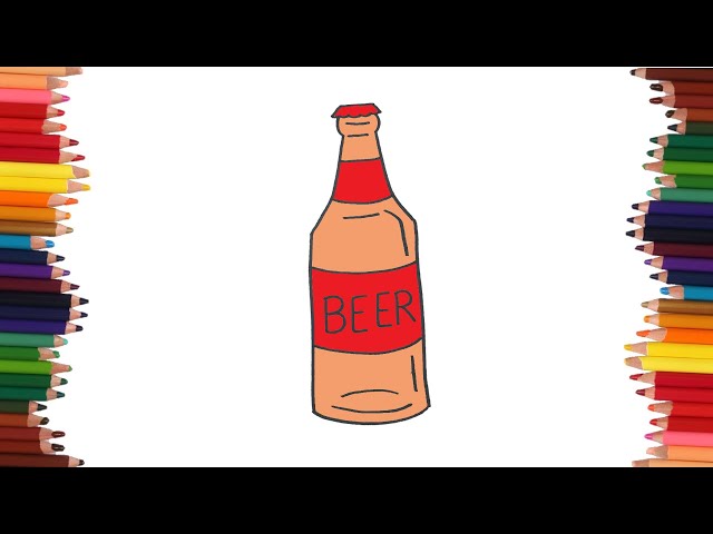 beer bottle drawing