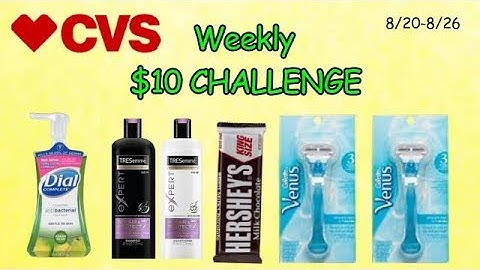 CVS $10 Challenge Breakdown Option 1 w/  GOOGLE DOC 8/20-8/26 2017